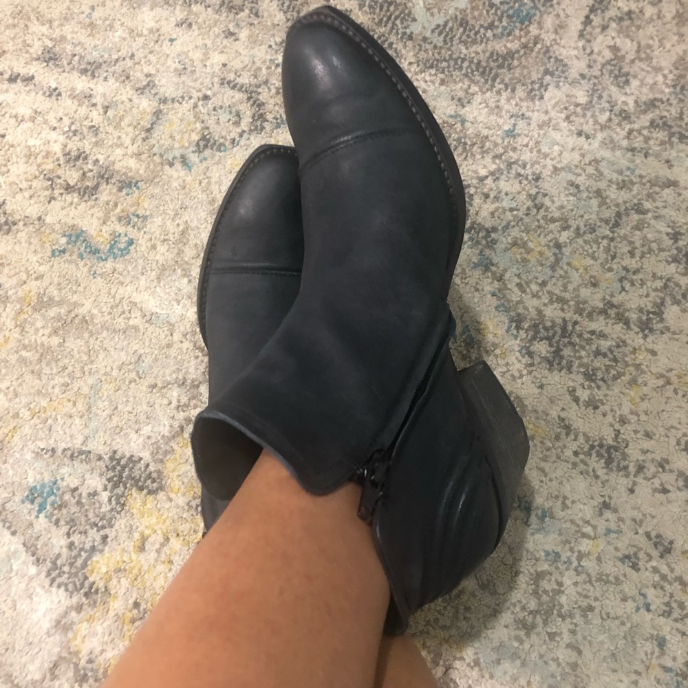 Paul Green  Black Leather Booties